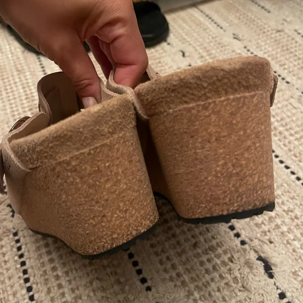 Birkenstock | Fanny Suede Cork Heel Mule 37 - Picture 8 of 8